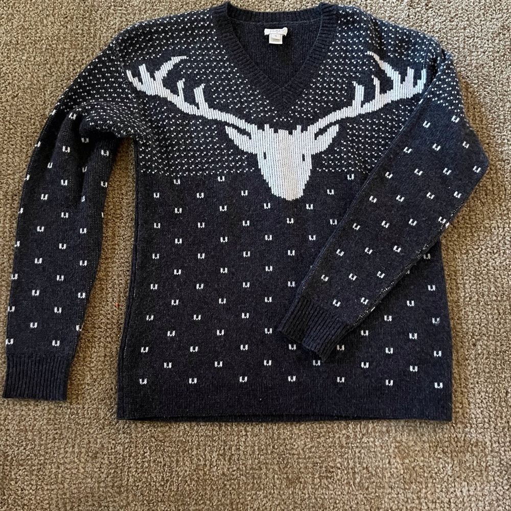 Blogger fav!  J. Crew reindeer sweater - size small